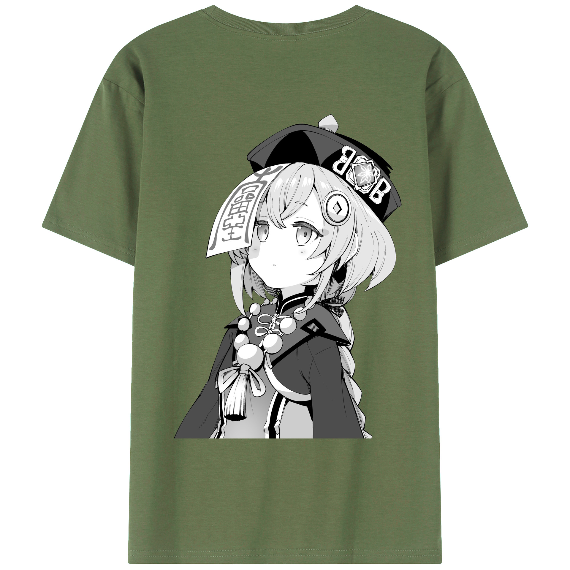 げんし神 七七 なな  genshin Nana 綿100％ メンズ半袖Tシャツ（バックプリント） 通気性